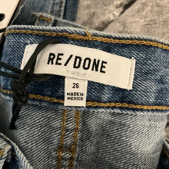 Re/Done Womens Vintage  Wide-Leg Jeans Size 26 bell bottoms lake blue - Picture 6 of 8